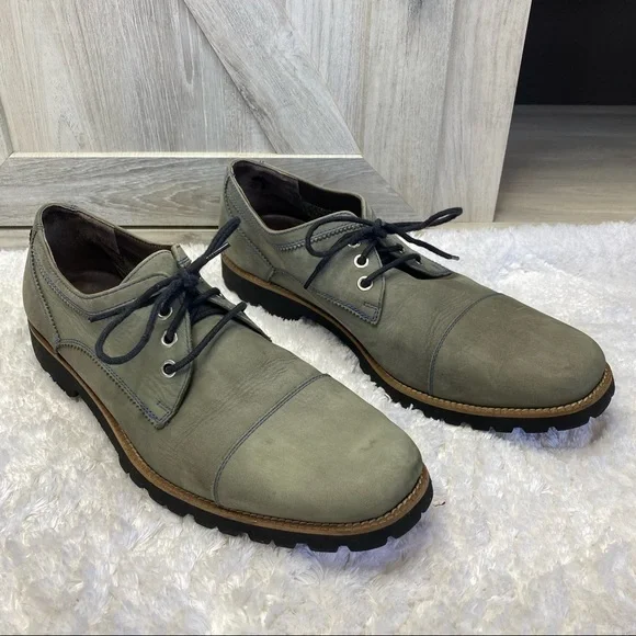 BOND+DUNN VIBRAM Canada Gray Nubuck Leather Blue Stitch Cap Toe Oxford 10 RARE rare BOND+DUNN VIBRAM Canada Grey Nubuck Leather Blue Stitch  main image 2